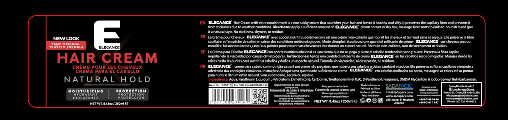 E Elegance cream texture close-up showing smooth blend for easy application