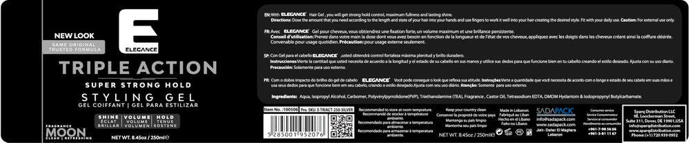 E Elegance gel texture close-up showing smooth spreadability