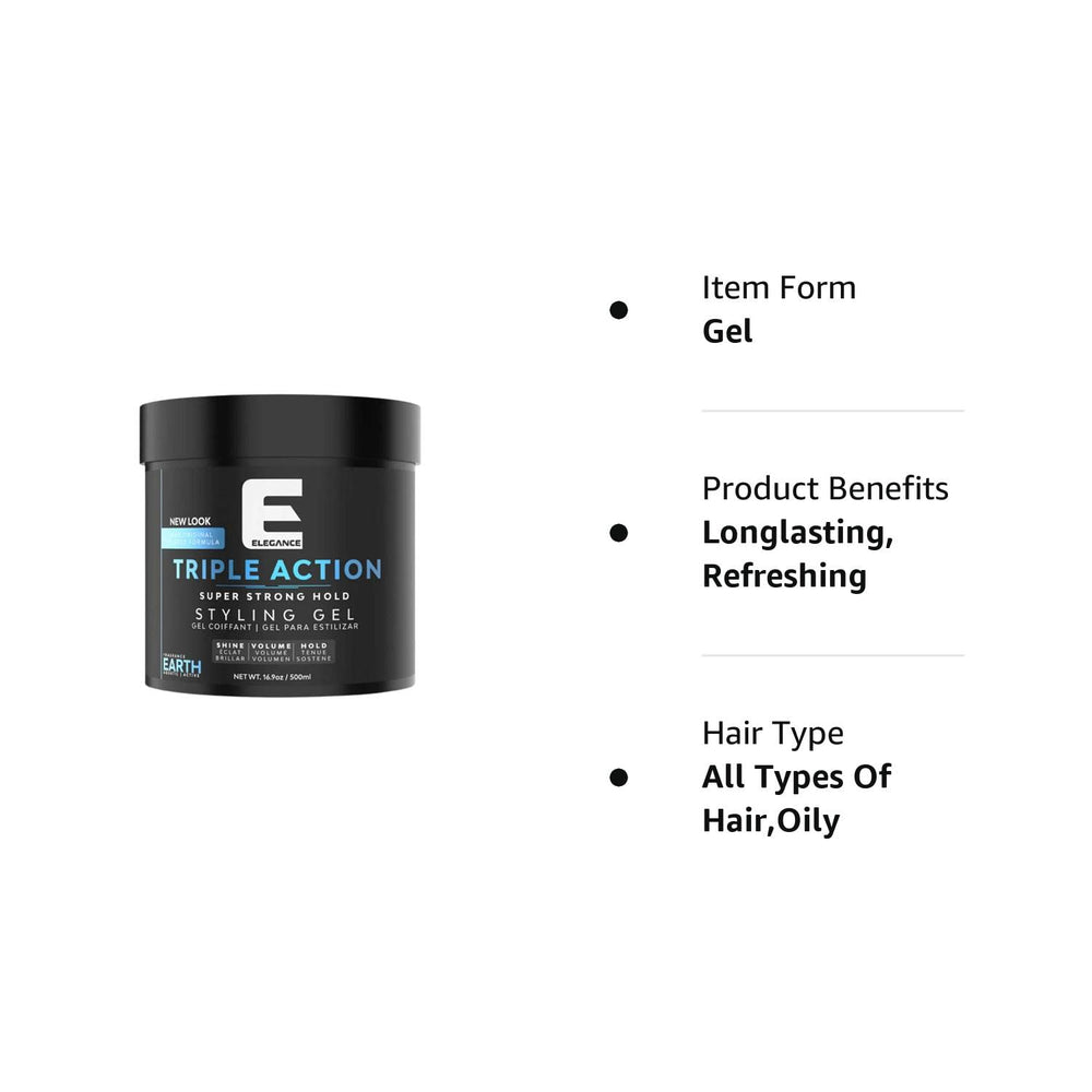 E Elegance side label close-up showing product details and features for informed ingredient and usage benefits