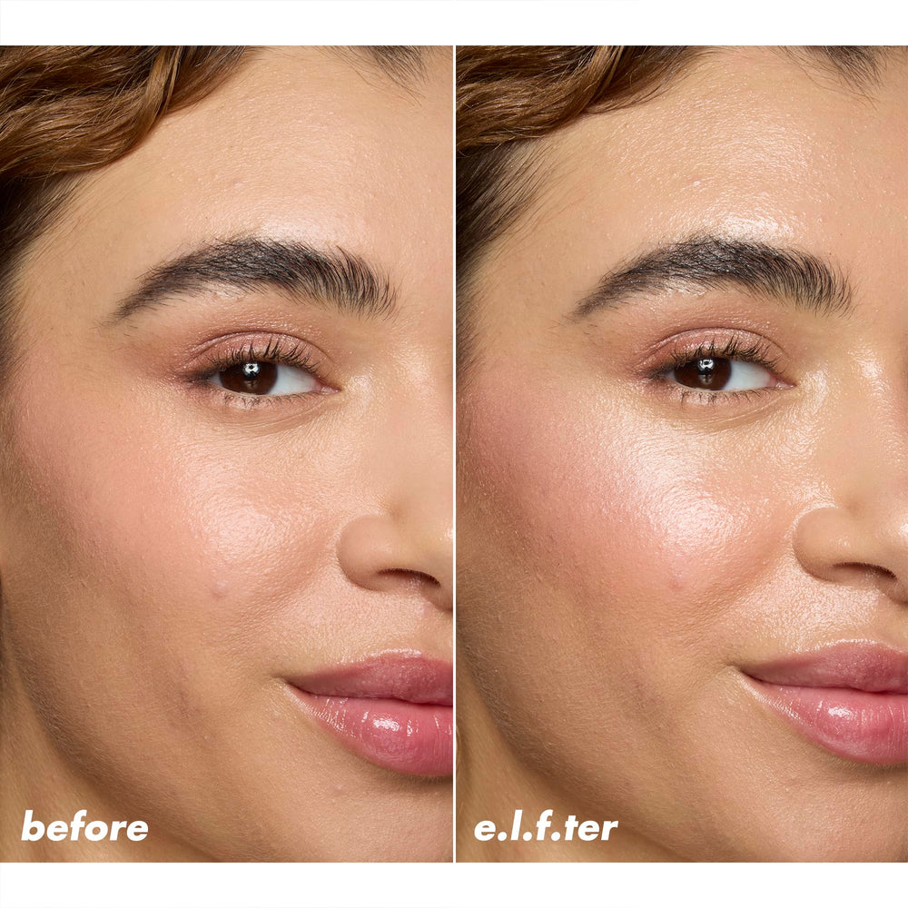 e.l.f. Power Grip Rosé texture showing fine pink pearl sheen for luminosity