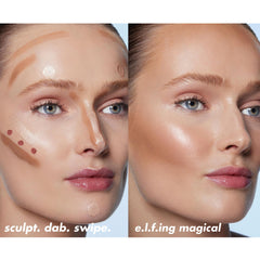 e.l.f. Halo Glow Contour five shade range from fair to deep for inclusive matching