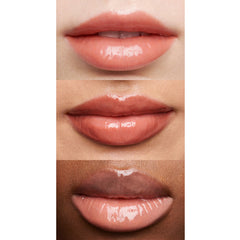 e.l.f. lip lacquer applied on lips in natural light for hydrated shine benefit