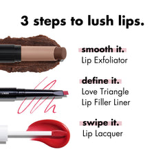 e.l.f. gloss texture swiped on skin demonstrating sheer, buildable color benefit
