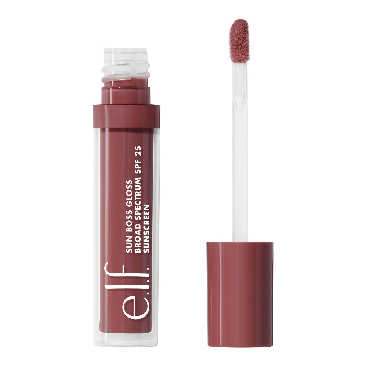 e.l.f. Sun Boss Gloss front packaging showing SPF benefit and shade