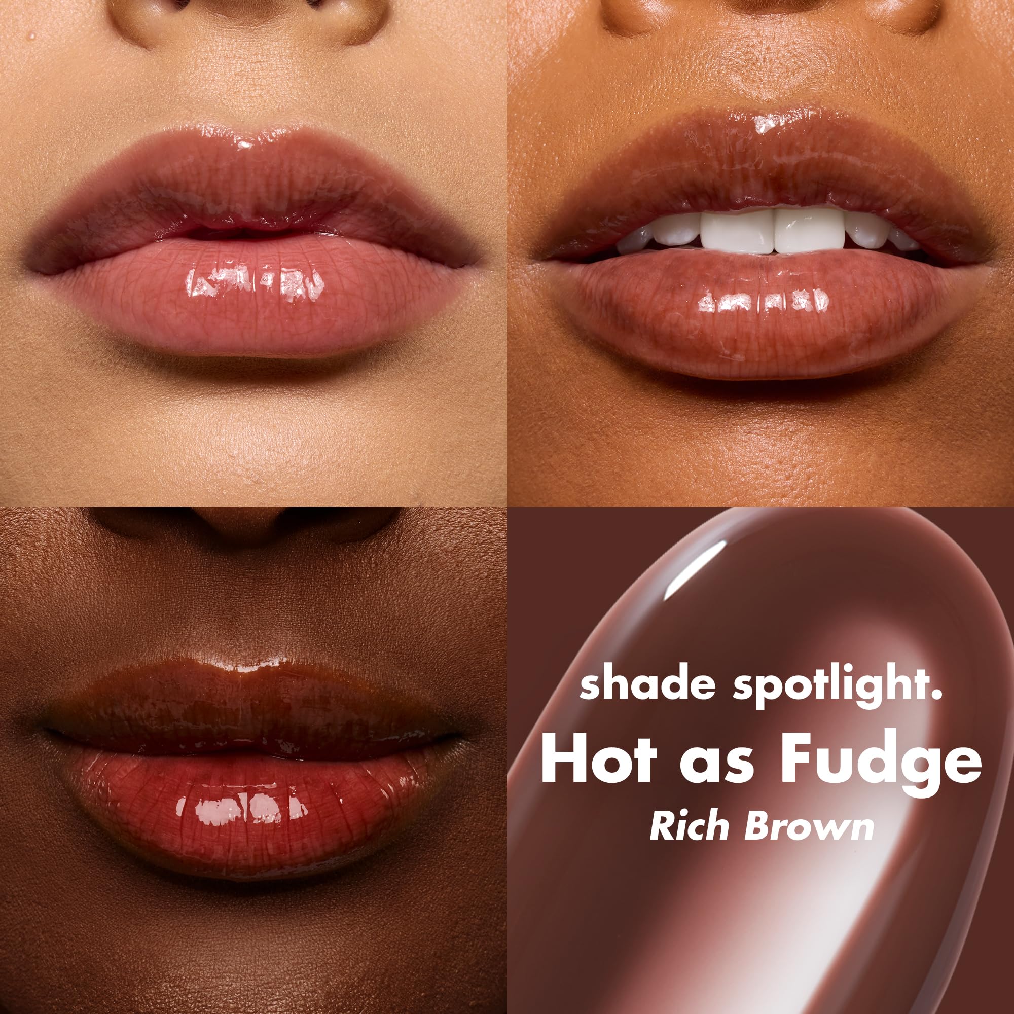 e.l.f. lip oil texture on hand highlighting sheer tint and luminous sheen