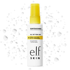 e.l.f. clear setting spray front packaging showing SPF 45 protection