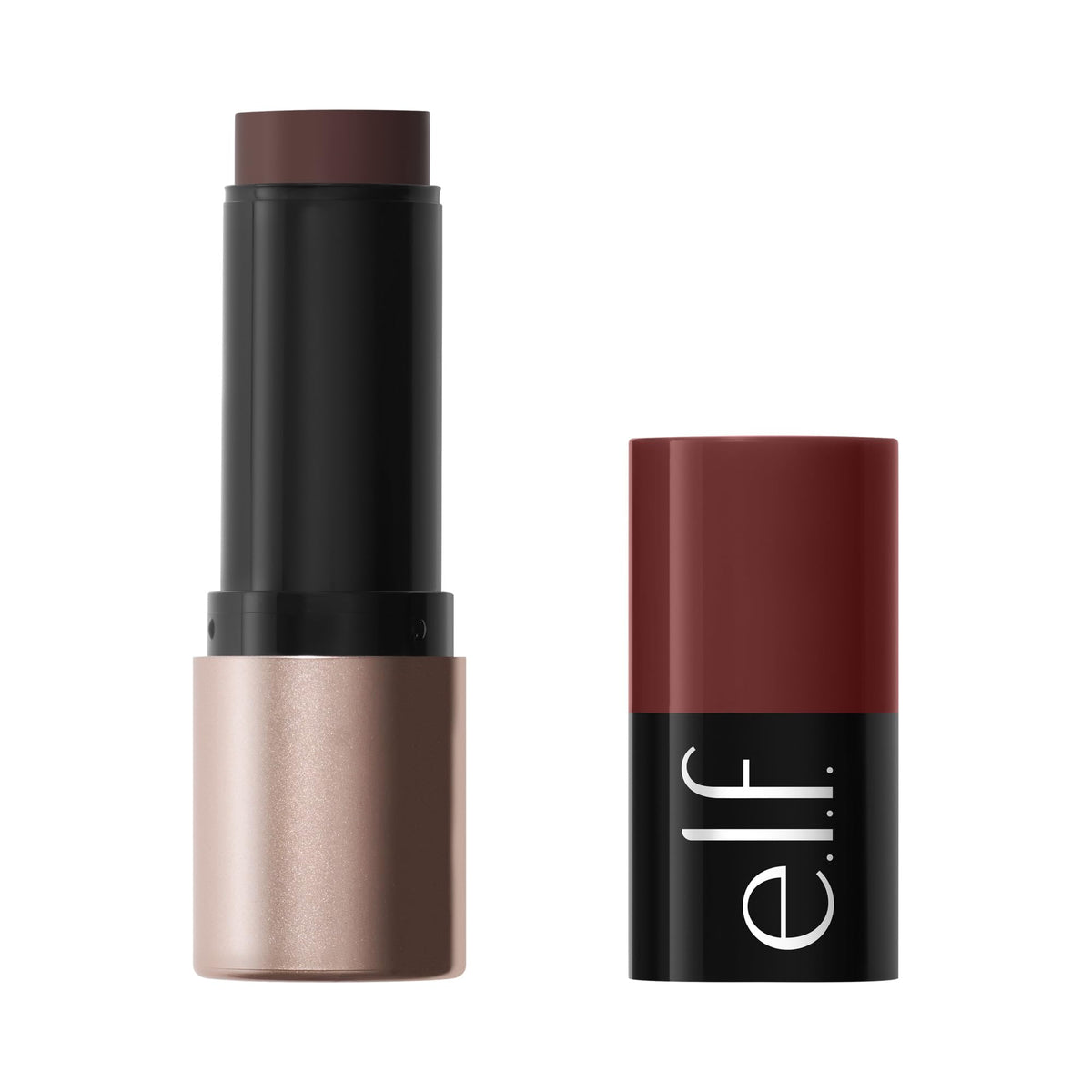 e.l.f. soft glam bronzer stick front packaging showing product and shade