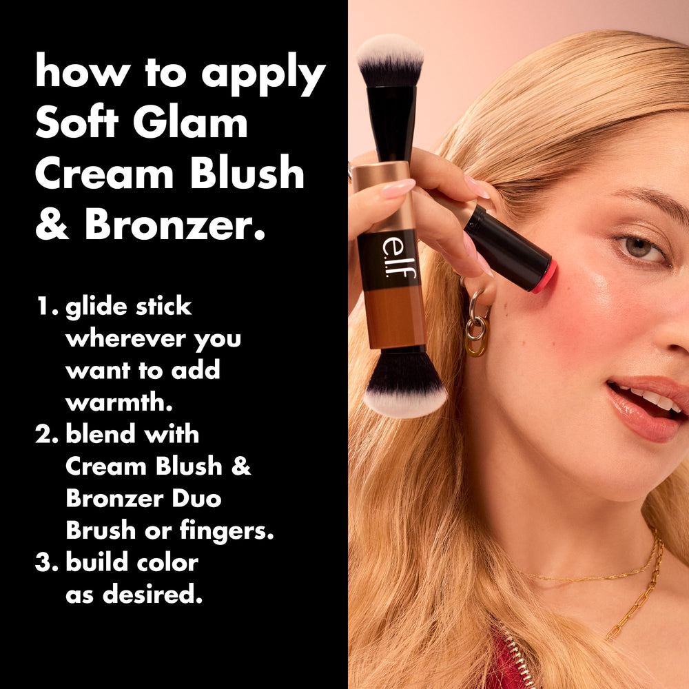 e.l.f. soft glam bronzer stick in a pocket showing travel-friendly convenience