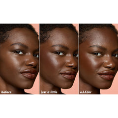 e.l.f. soft glam bronzer stick swatches on arm showing buildable color payoff