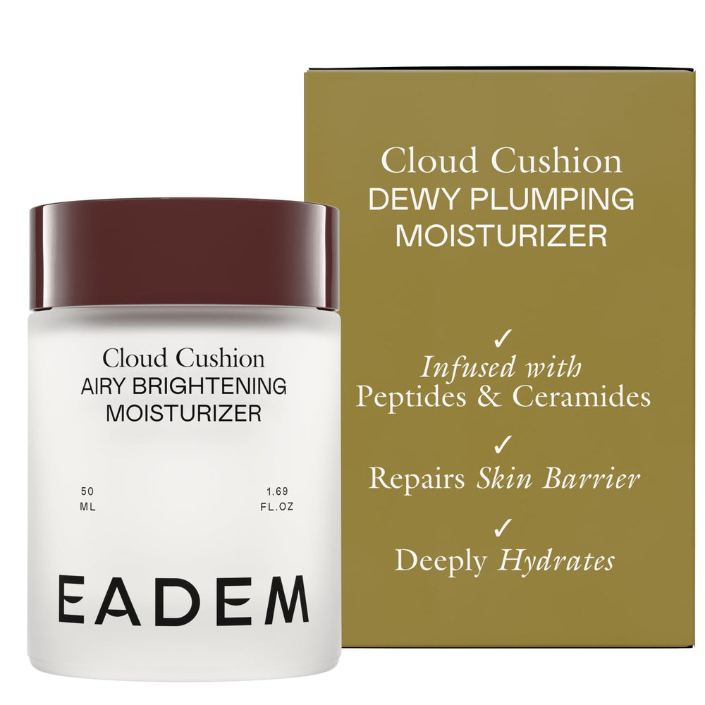 EADEM Cloud Cushion front jar showing packaging and clean design benefit