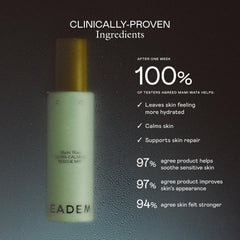 EADEM texture droplet on skin highlighting lightweight, fast-absorbing feel