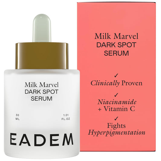 EADEM Milk Marvel front packaging showing bottle and label, highlights clean design