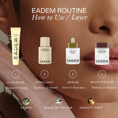 EADEM Milk Marvel in bathroom routine, portrays easy daily skincare integration