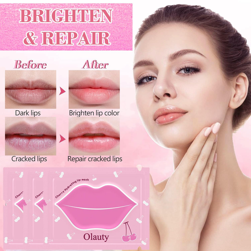 Eakroo model applying lip mask for instant hydration and plumping