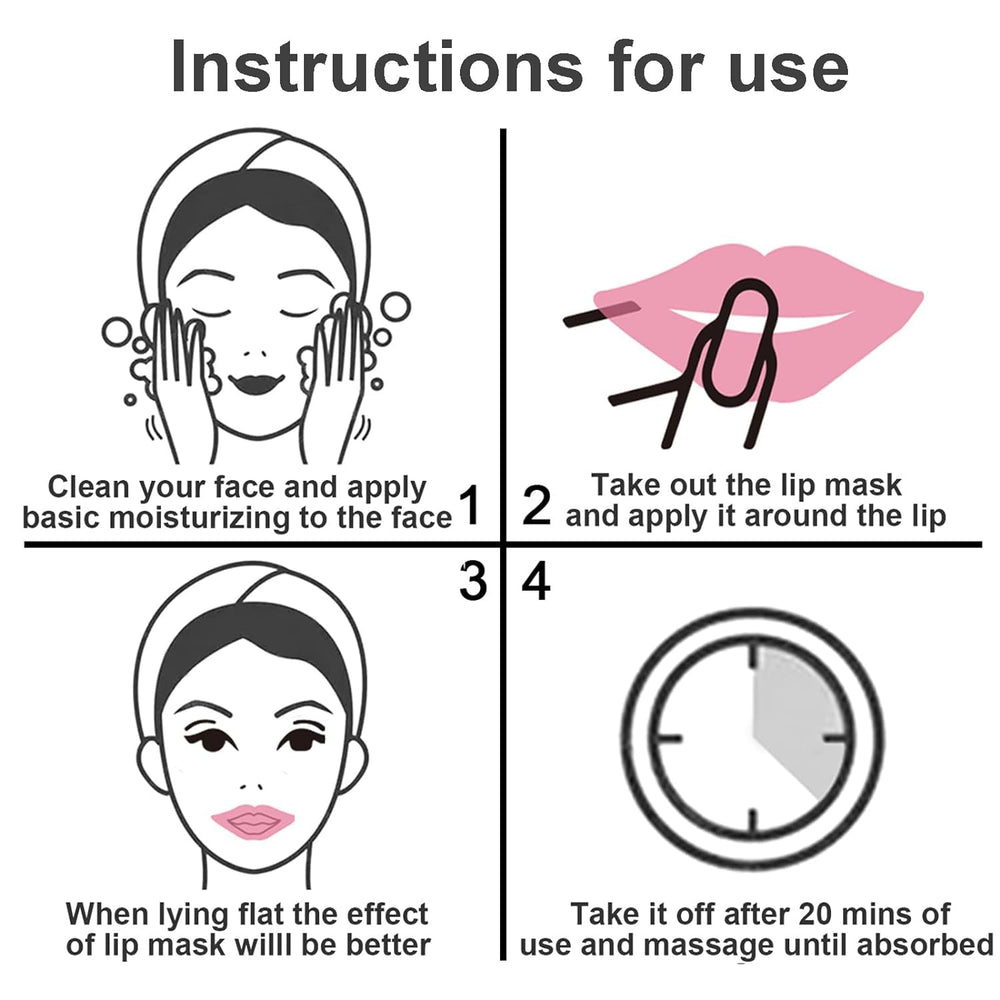 Eakroo contents laid out showing both lip and eye mask variety