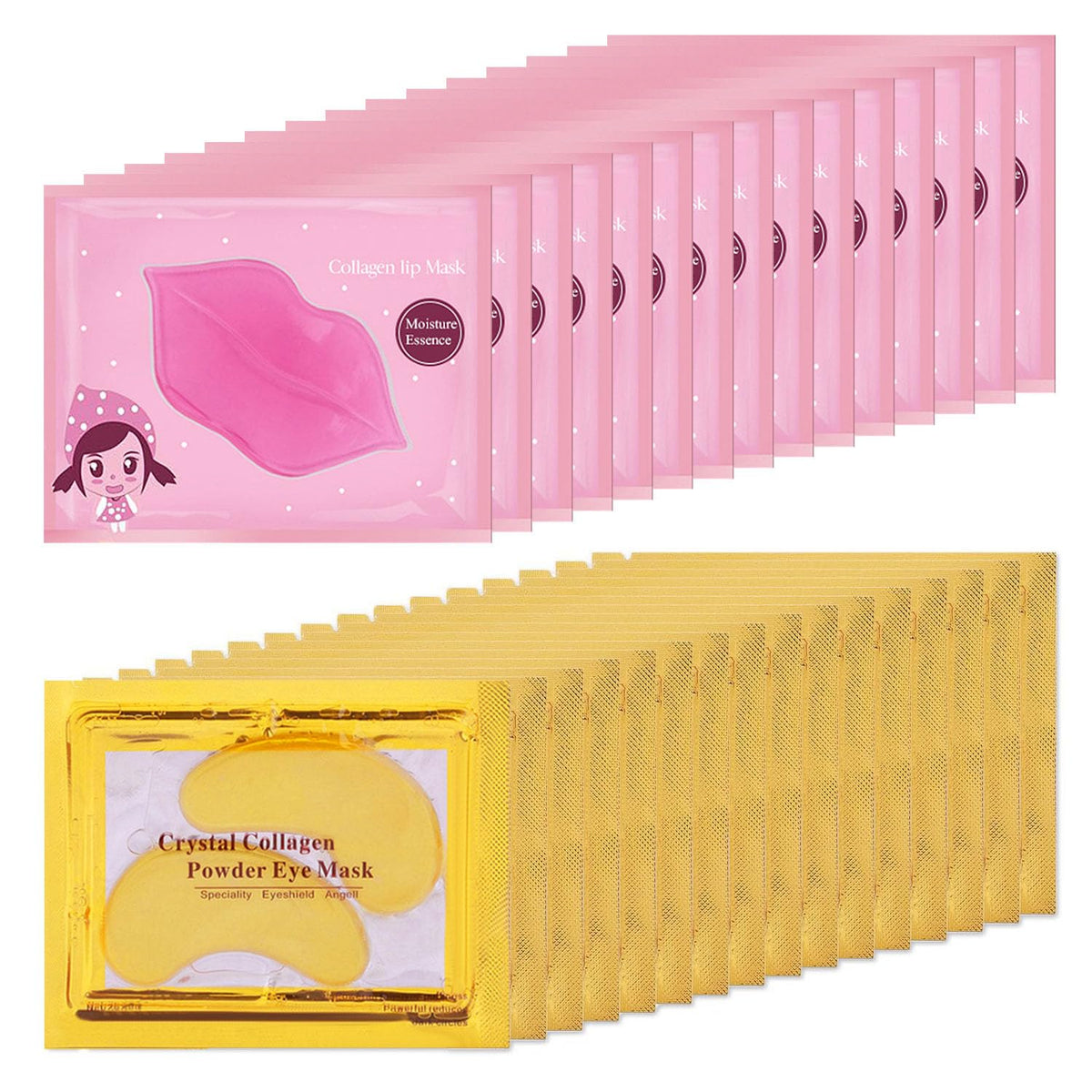 Eakroo front packaging showing gold eye and lip masks, perfect for gifting