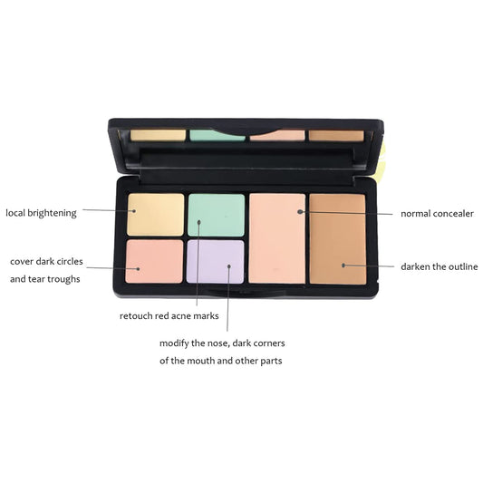 Eakroo open palette displaying six concealer and corrector cream shades