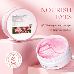 Eakroo patch applied under eye demonstrating de-puffing and fit