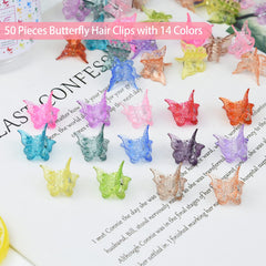EAONE butterfly clip close-up showing glitter texture and sturdy plastic for lasting color