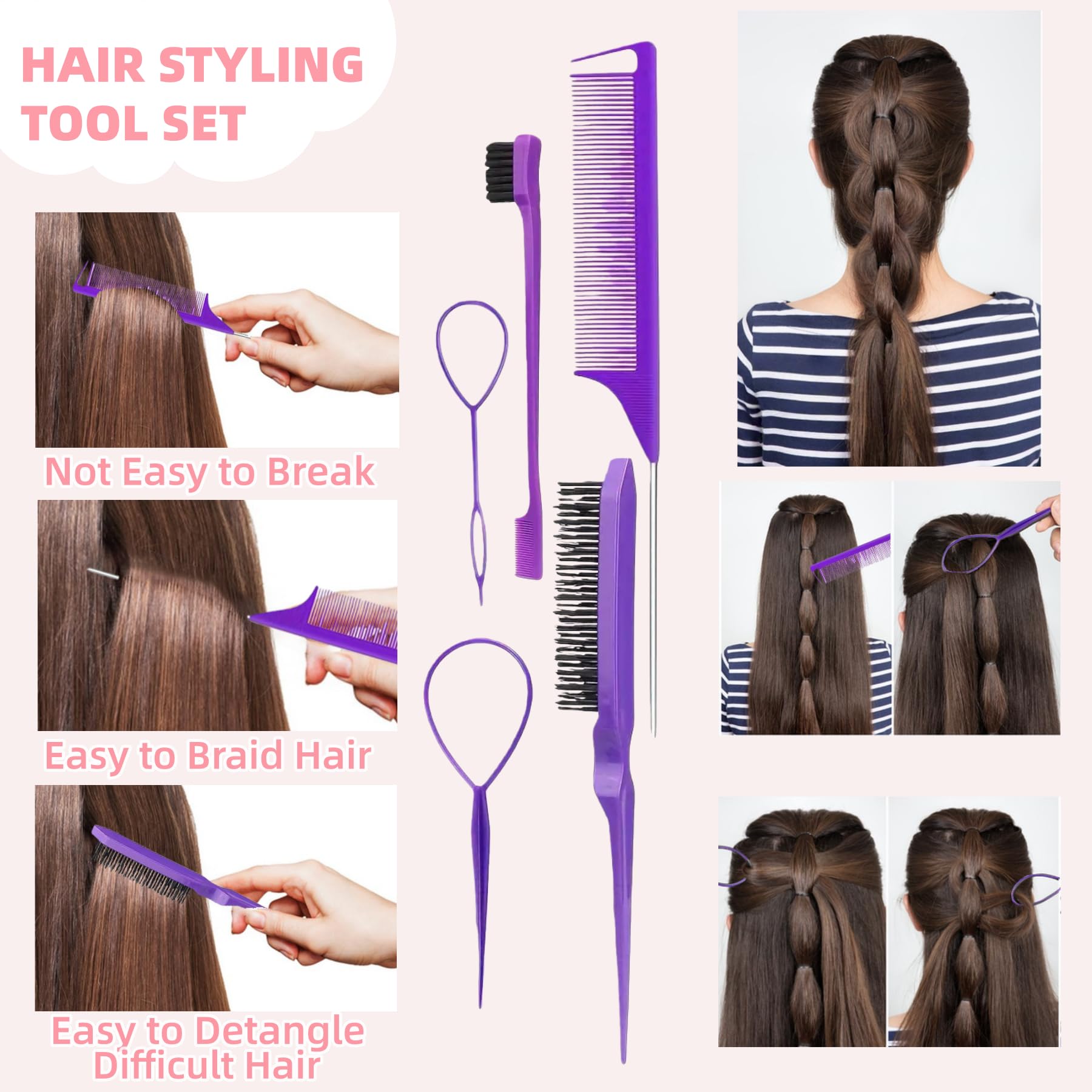 EAQIOIL ponytail in use on child demonstrating secure hold and neat appearance benefit