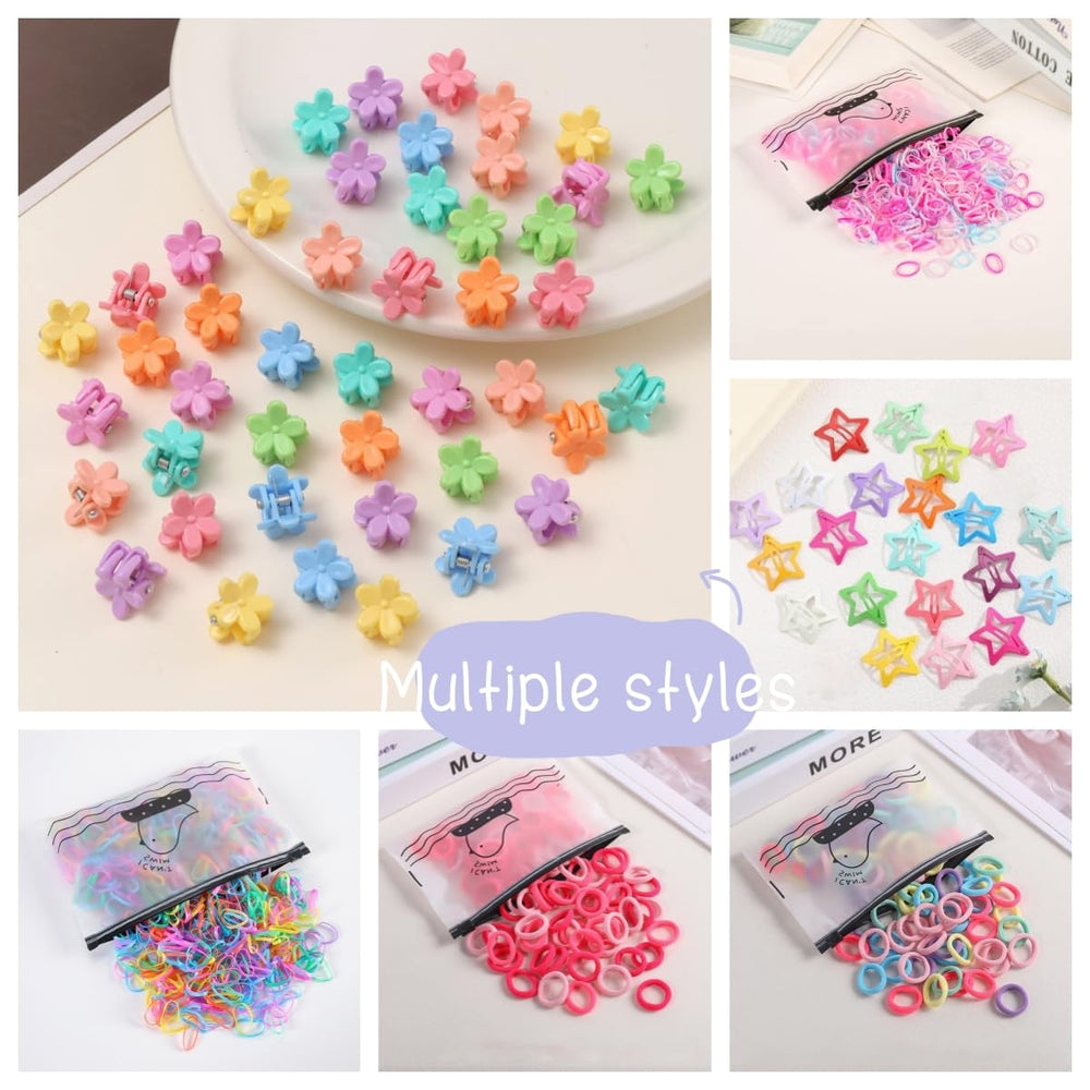 EAQIOIL mini flower clips closeup showing smooth edges and gentle hold for toddlers