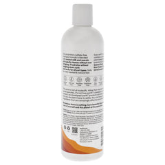 earth shampoo bottle next to towel showing salon-quality results