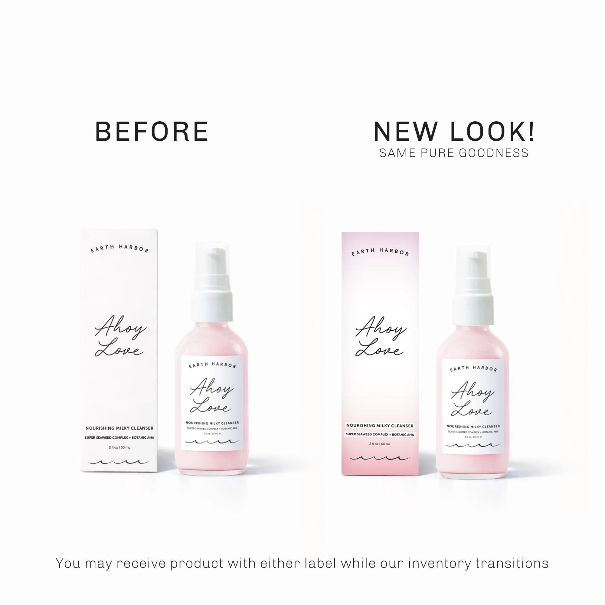 Earth Harbor cleanser in hand to show compact travel-friendly size