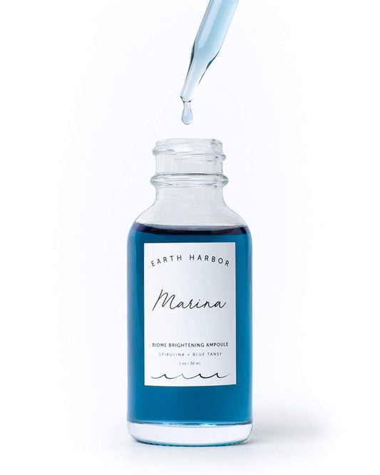 Earth Harbor close-up of dropper texture showing lightweight serum absorption