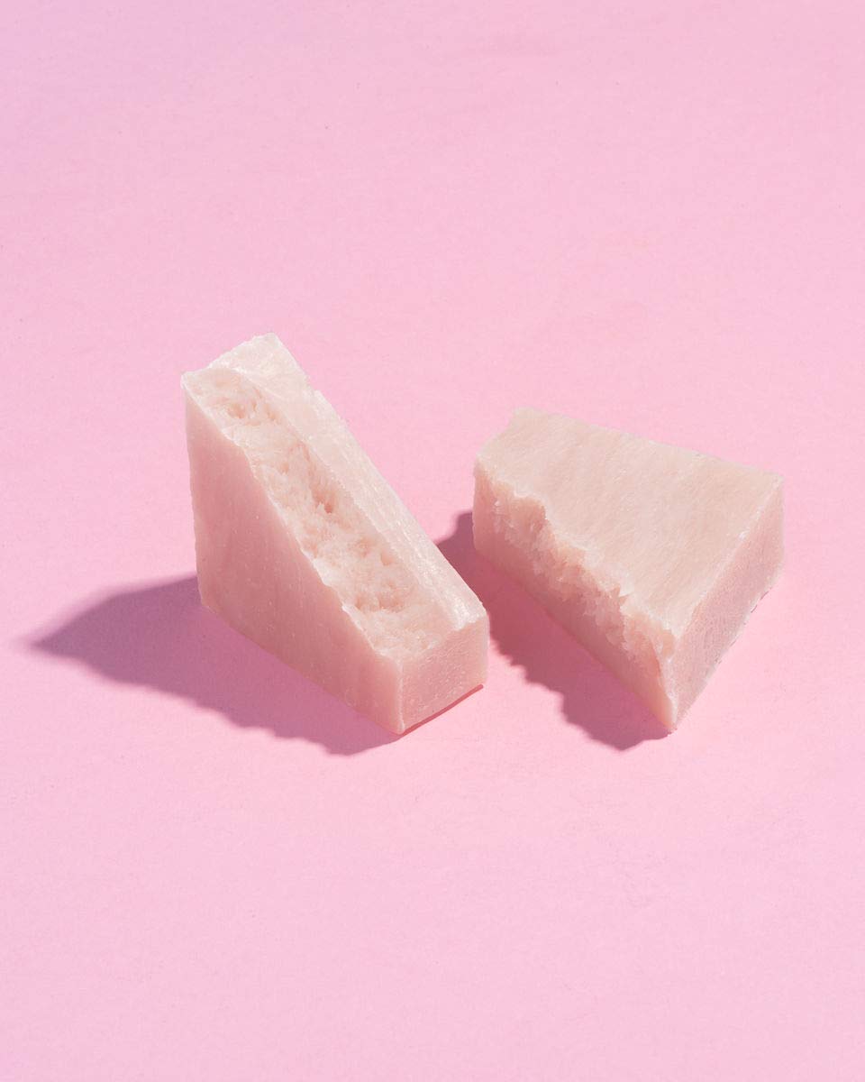 Earth Harbor Rose Bay close-up of Moroccan rose petals and pink clay texture