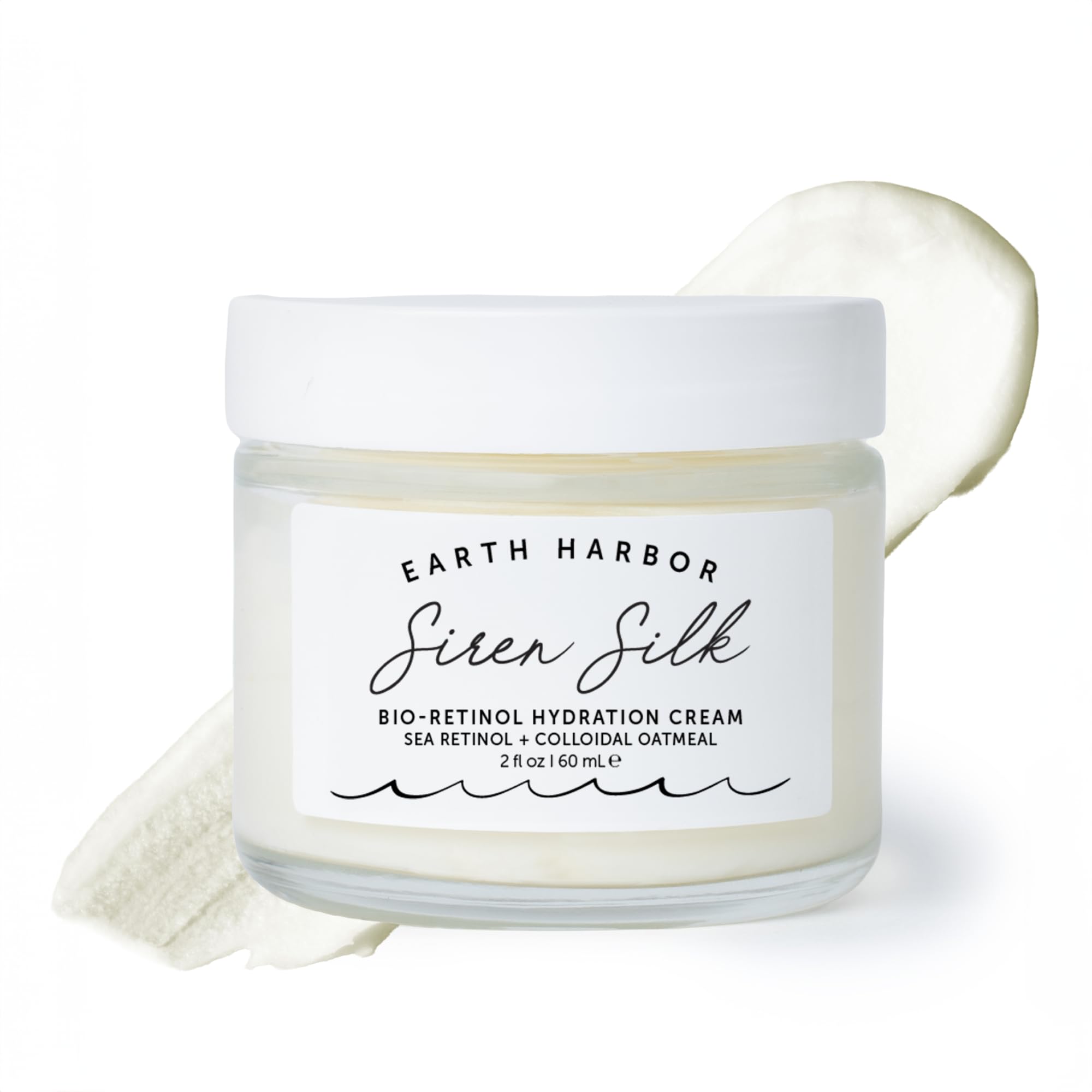 Earth Harbor SIREN SILK front jar showing packaging and vegan benefit