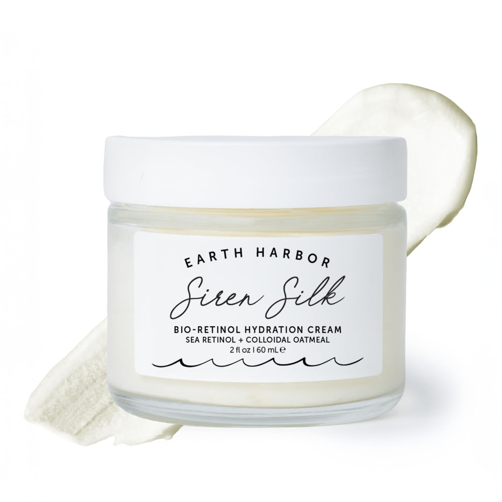 Earth Harbor SIREN SILK front jar showing packaging and vegan benefit