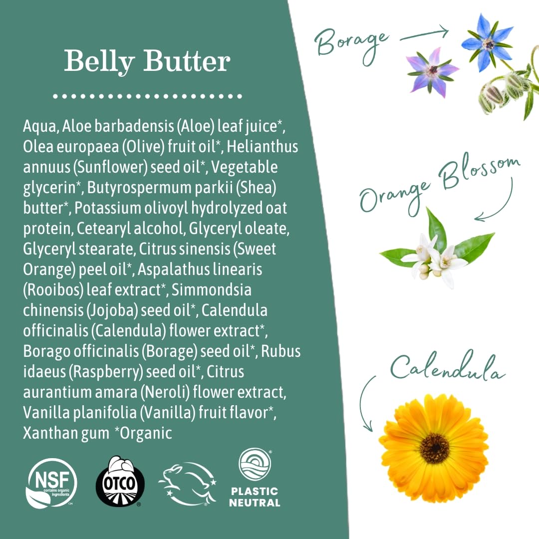 Earth Mama Belly Butter jar close-up highlighting creamy moisturizing texture