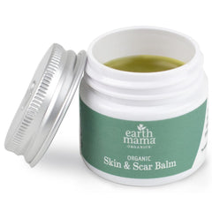 Earth Mama product label with organic and cruelty-free certifications