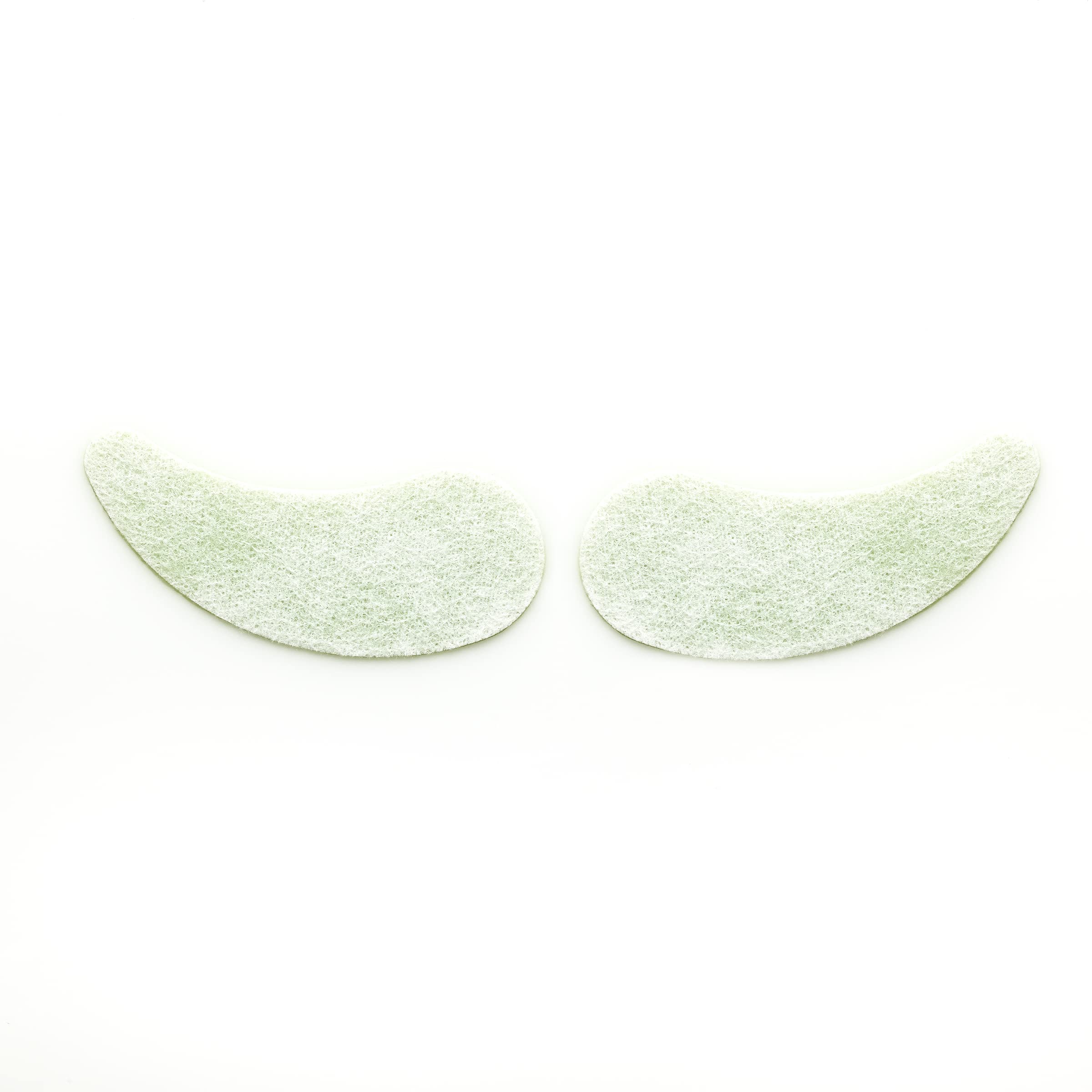 Earth Therapeutics patches applied under eye demonstrating depuffing and comfort