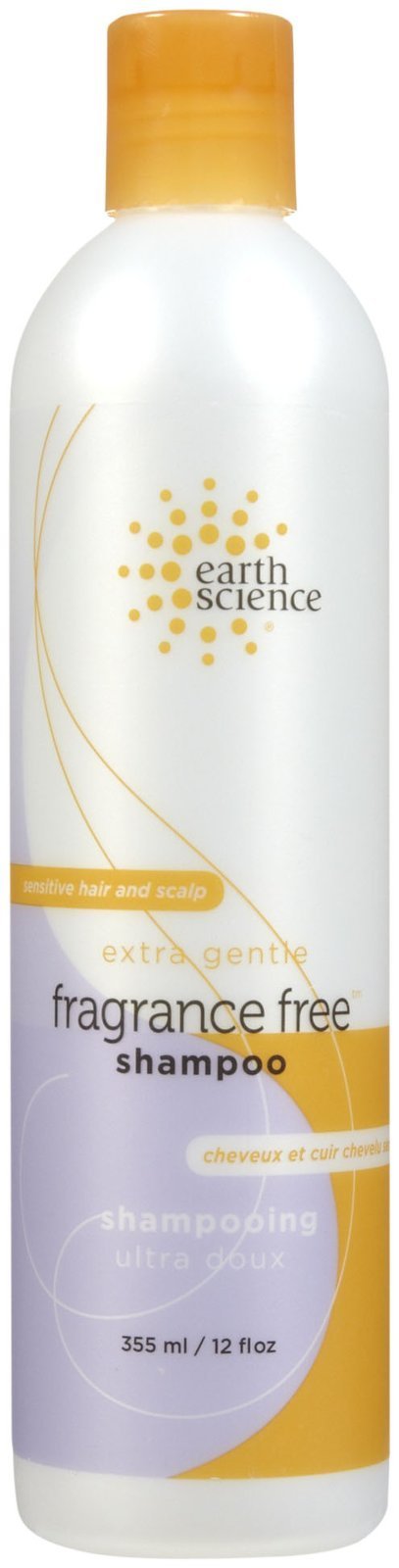 Earth Therapeutics front bottle view showing unscented formula and 12 oz size, gentle cleansing benefit