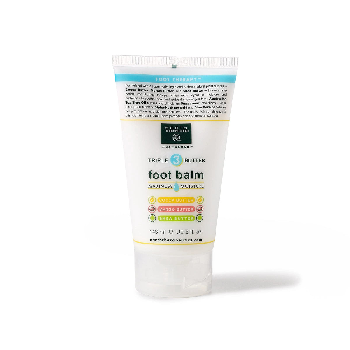 Earth Therapeutics front jar view showing packaging and moisturization benefit