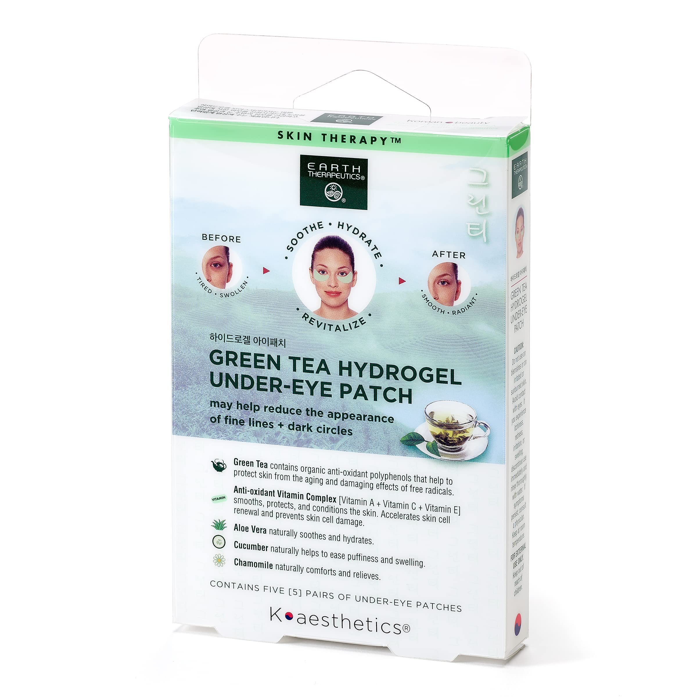 Earth Therapeutics front packaging showing five pairs and product branding benefits