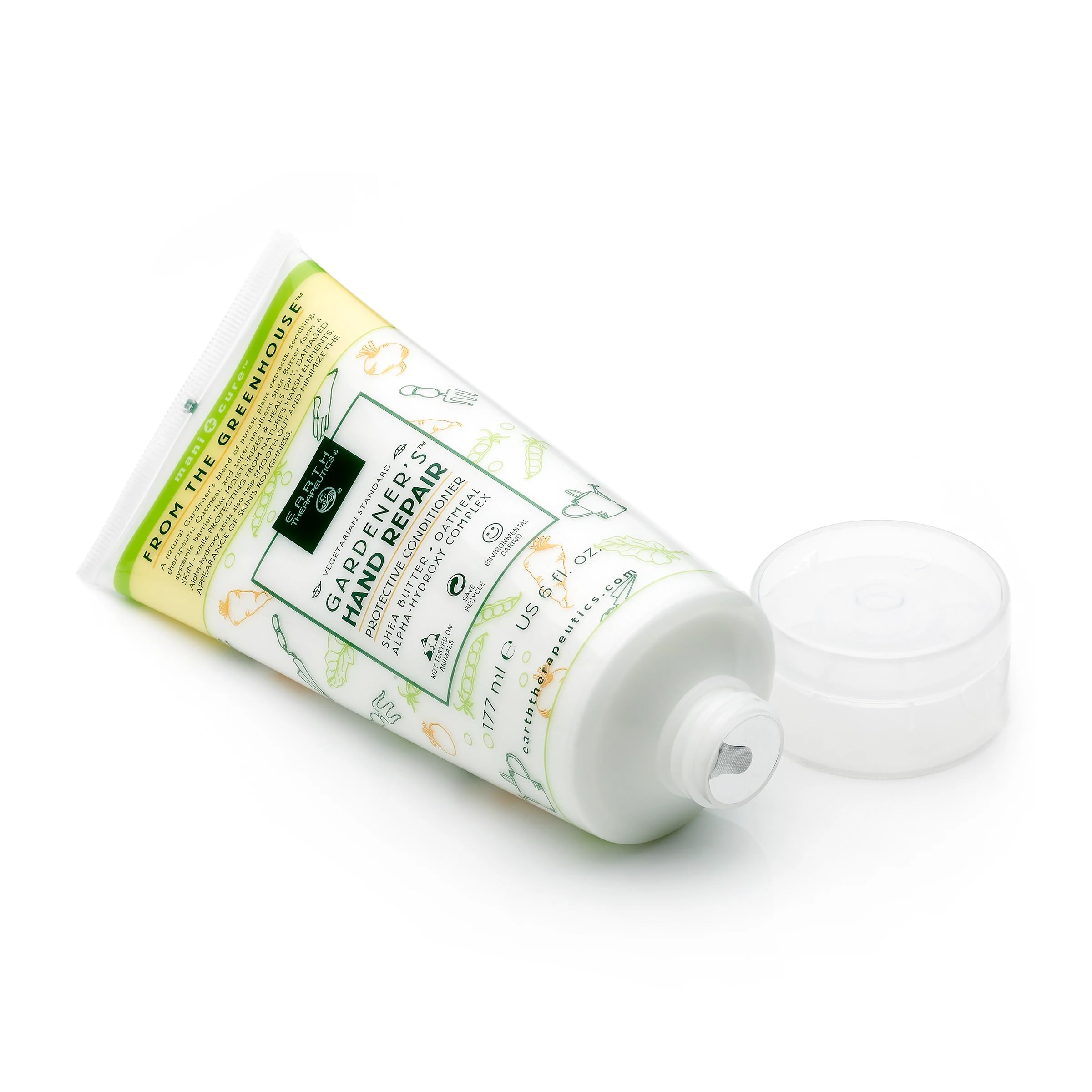 Earth Therapeutics jar next to hand for scale illustrating generous size