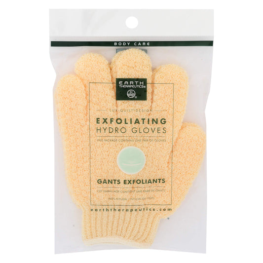 Earth Therapeutics gloves front packaging showing pair and brand for easy identification