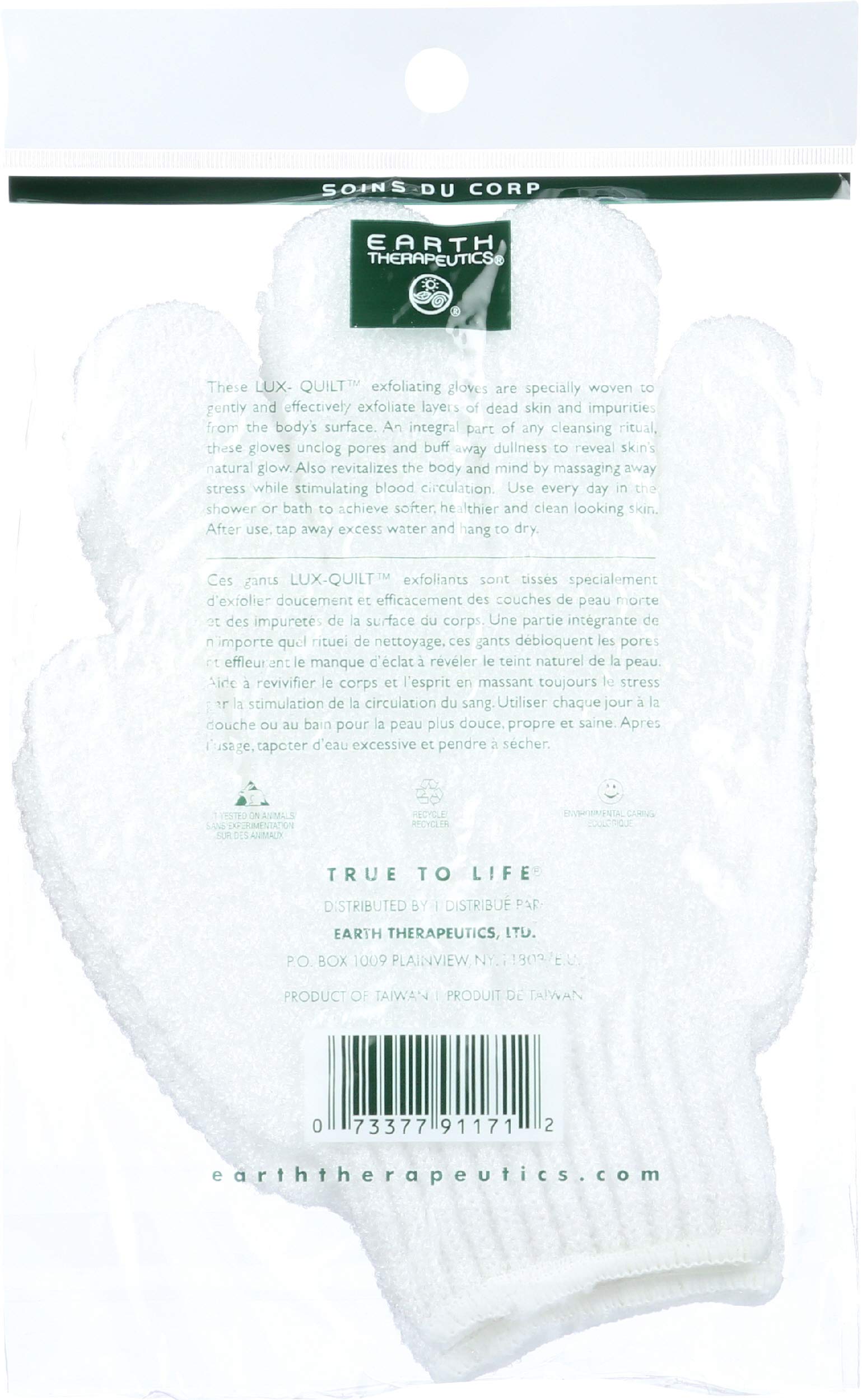 Earth Therapeutics glove in hand scale demonstrates glove size and comfortable fit benefit