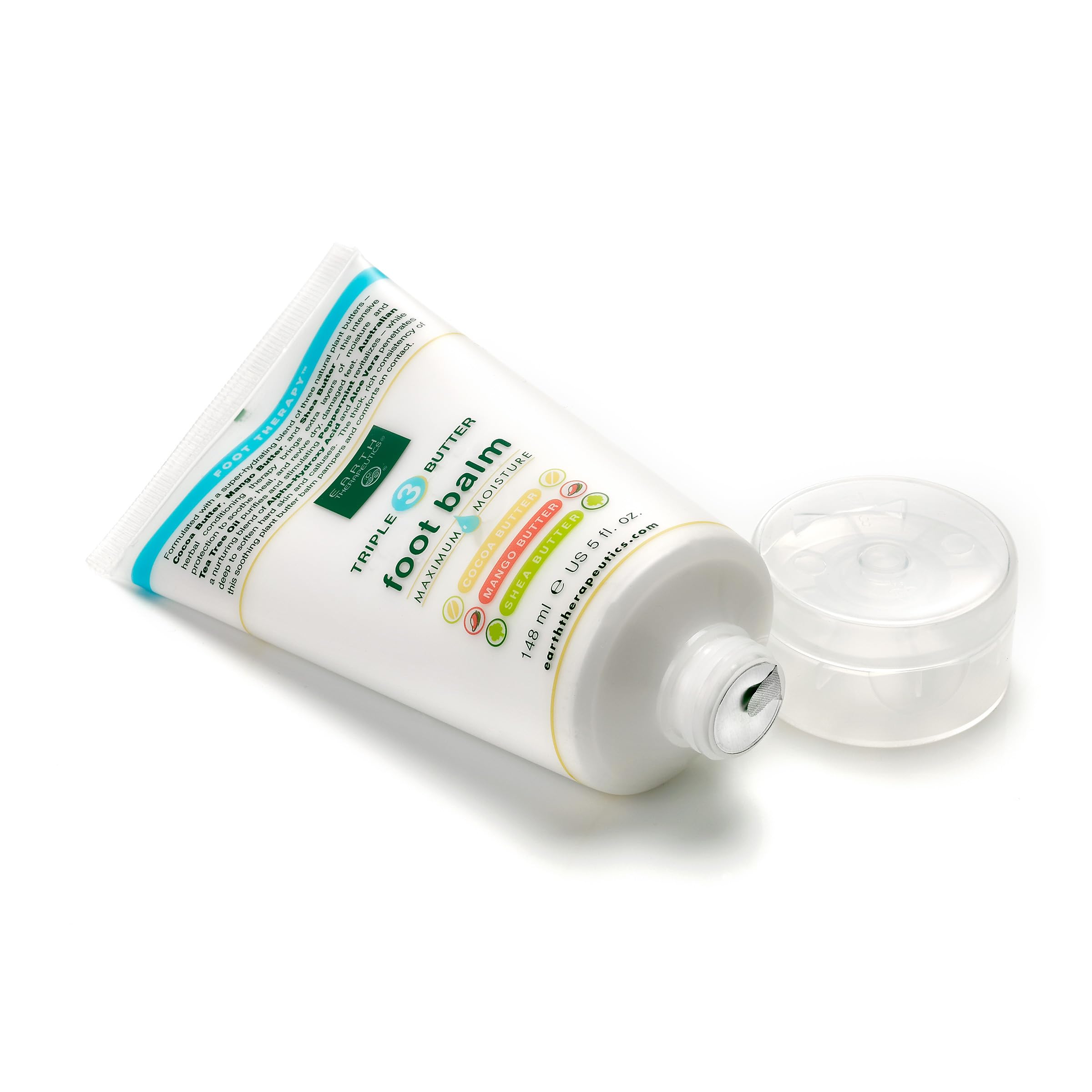 Earth Therapeutics ingredient label highlighting botanicals and clean formulation