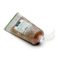 Earth Therapeutics pumice and apricot powder detail highlighting exfoliating particles
