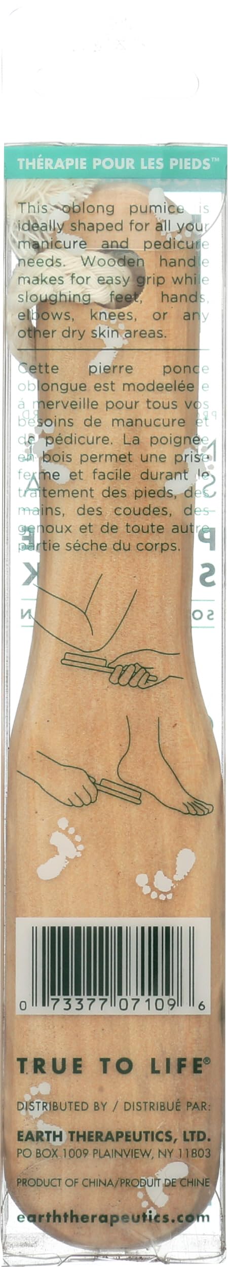 Earth Therapeutics pumice handle closeup highlighting grip for controlled callus removal