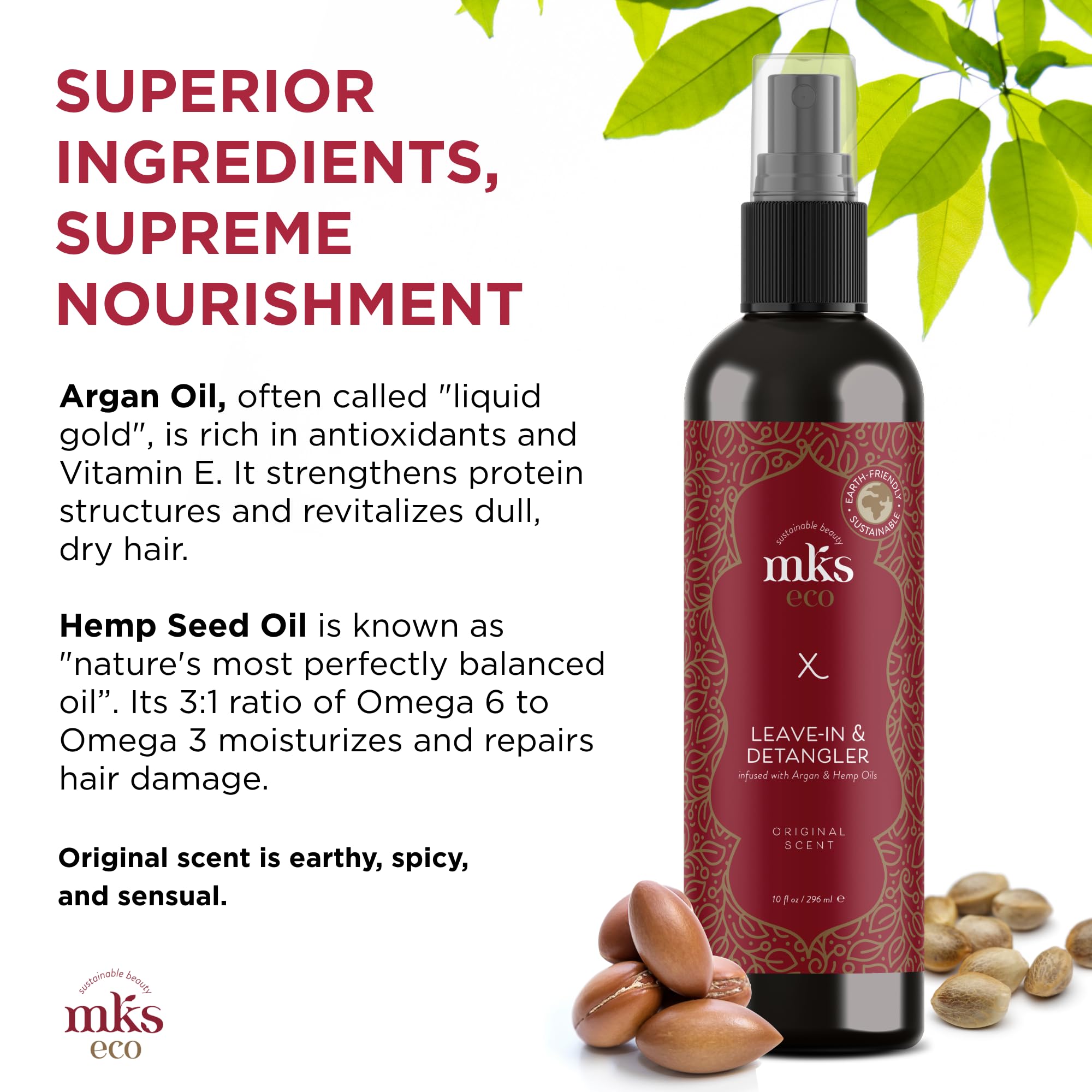 Earthly Body applied to damp hair showing smooth detangling benefit