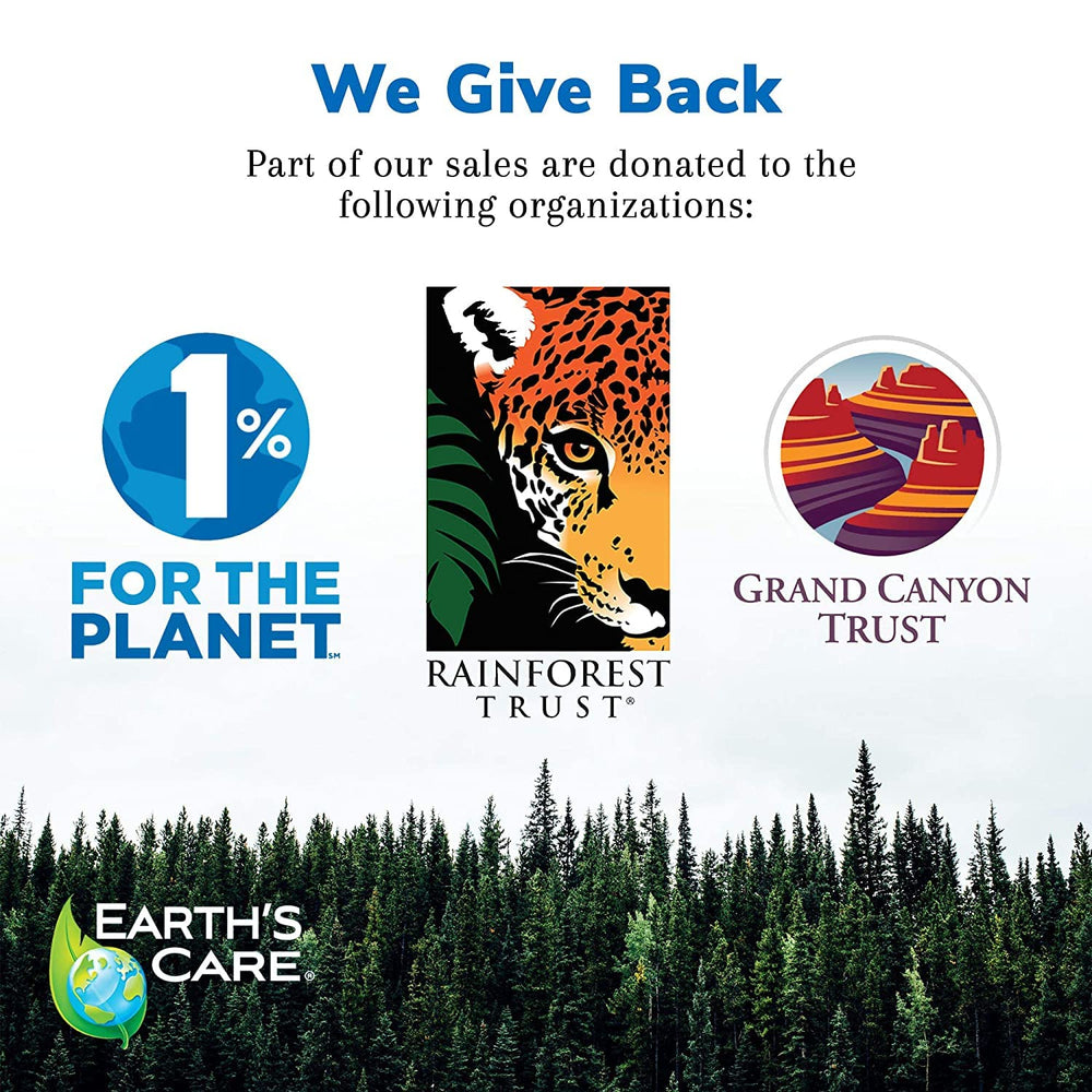 Cruelty-free badge beside Earth's Care tube emphasizing no animal testing benefit