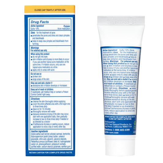 Earth's Care back label close-up with directions and ingredient clarity benefit
