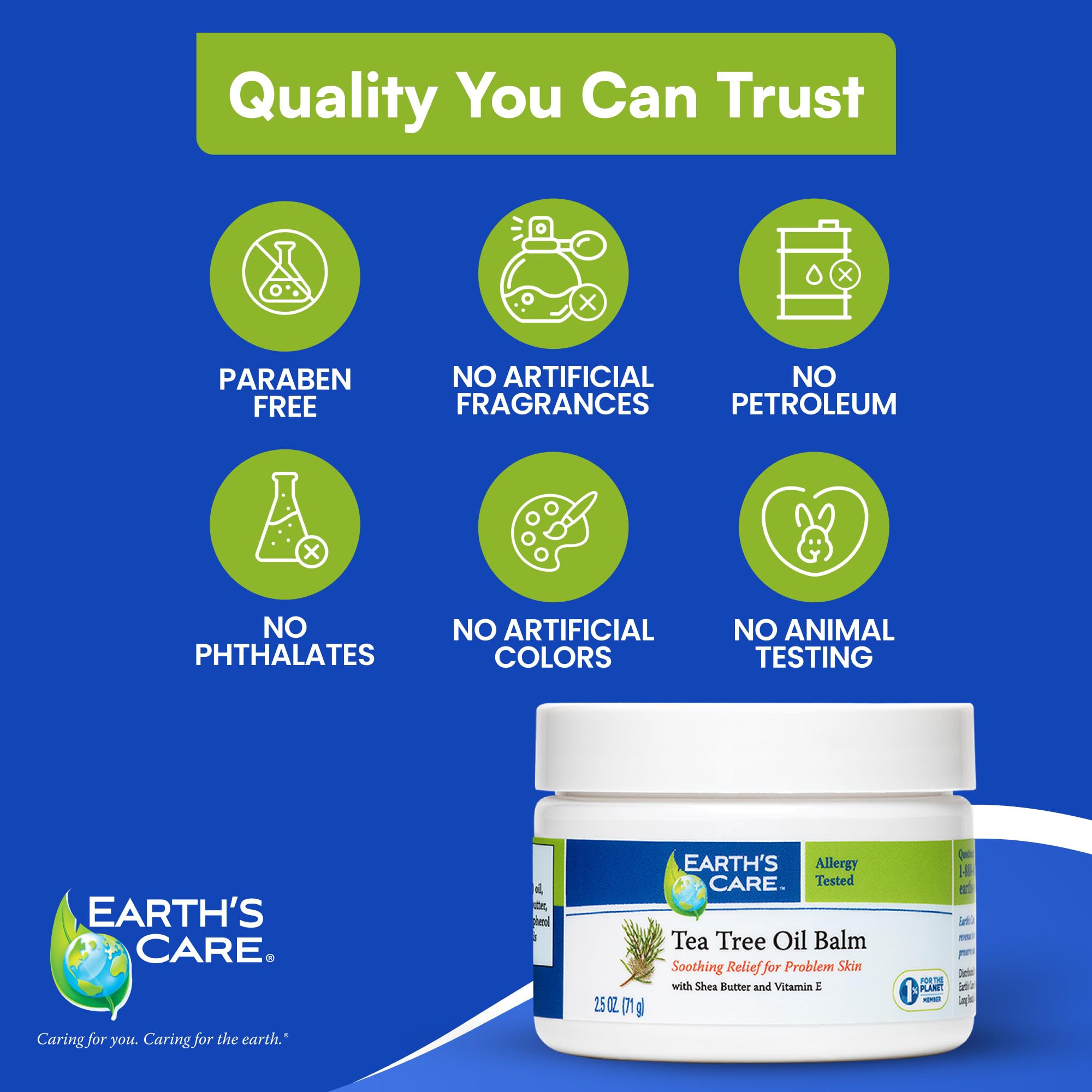Applying Earth's Care balm to hand demonstrating targeted moisturization