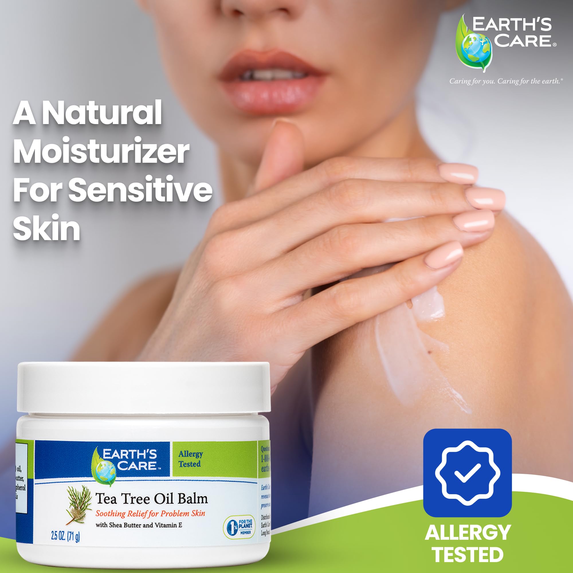 Feet application with socks showing Earth's Care for overnight repair benefit