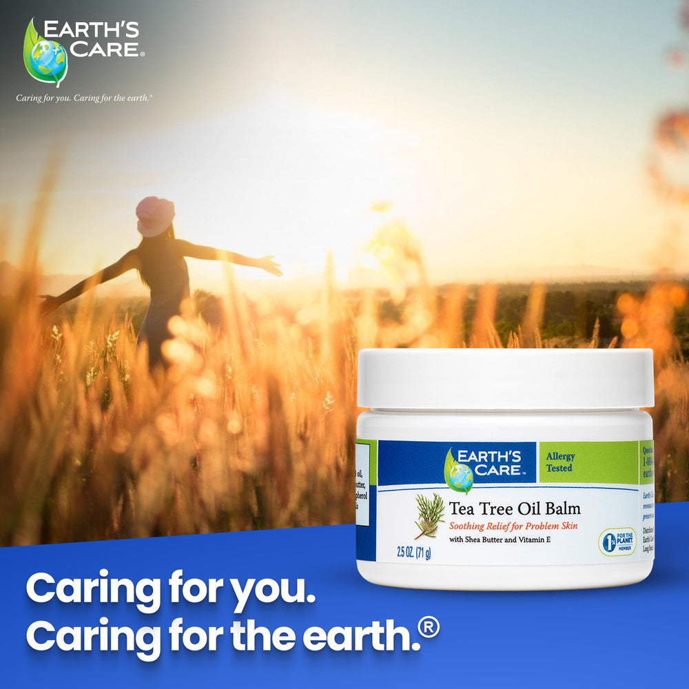 Label close-up with ingredients list showing Earth's Care transparency benefit