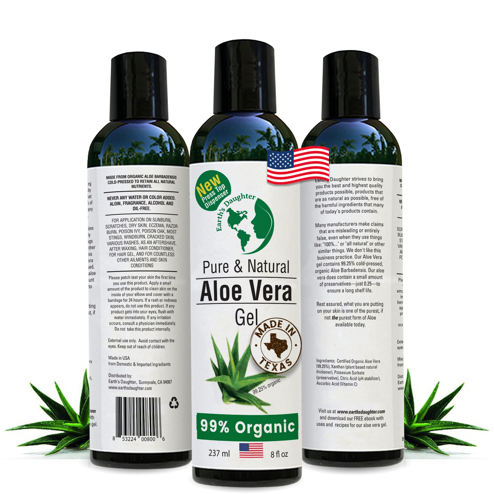 Earth's Daughter front bottle showing clean packaging and size benefit